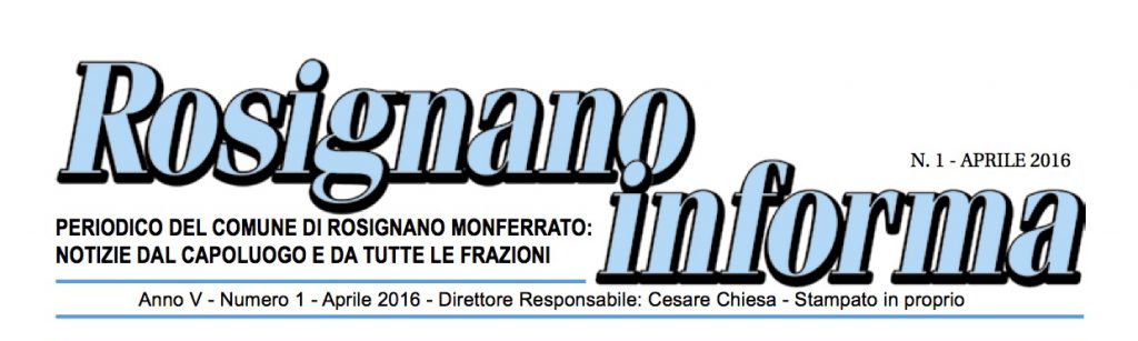 Rosignano Informa aprile 2016